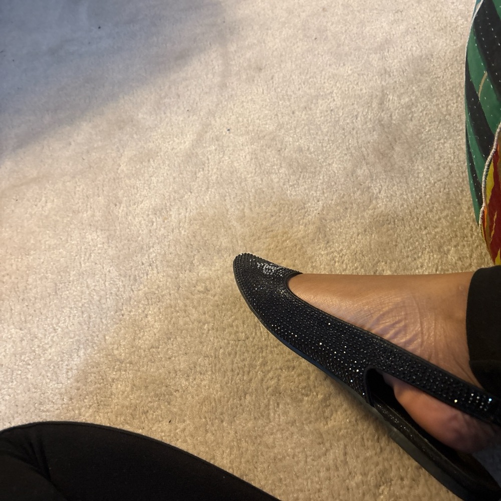 Bird by Juicy Couture Black Sparkle Flats